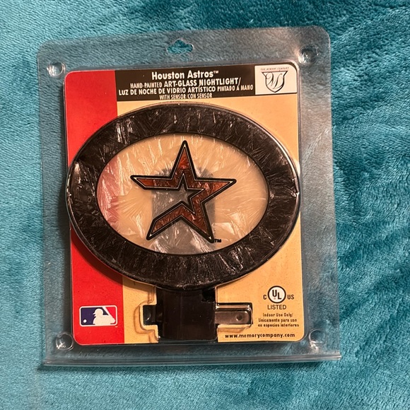 Houston Astros | 2009 Hand-Painted Art Glass Nightlight - NEW OLD STOCK - Picture 2 of 5
